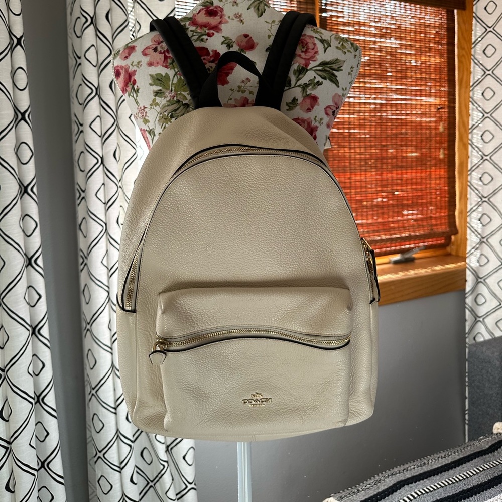 Large Coach backpack leather